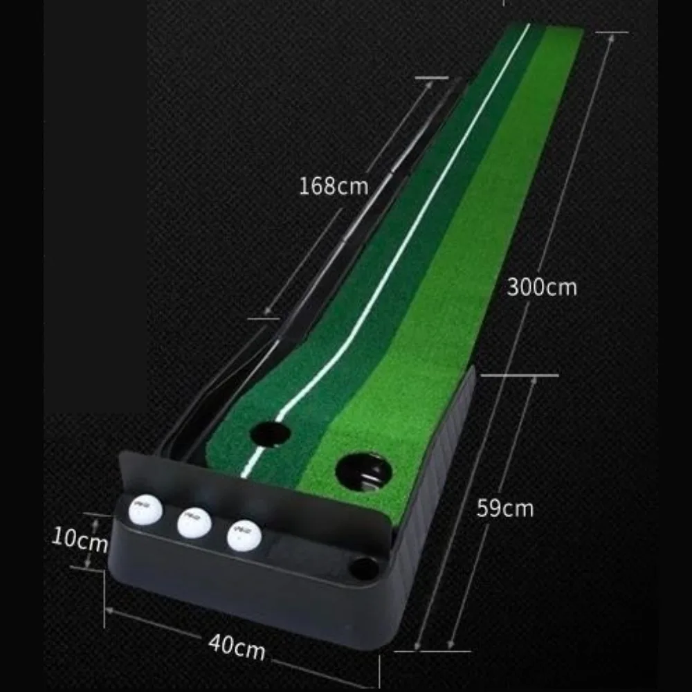 3M Golf Putter Mat Portable Outdoor and Indoor Golf Practice Mat True Rolling Surface Golf Putter Golf Ball Back to the Fairway 2