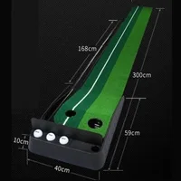 3M Golf Putter Mat Portable Outdoor and Indoor Golf Practice Mat True Rolling Surface Golf Putter Golf Ball Back to the Fairway 2