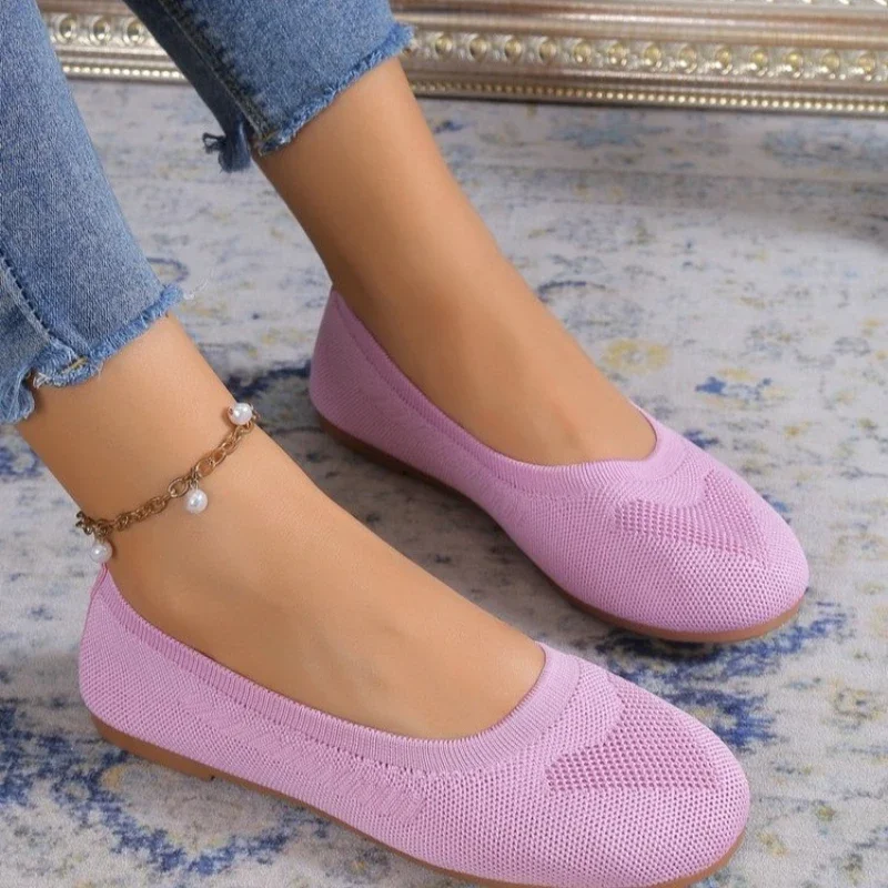2025 Women Flats Solid Color Black Flats for Women Slip On Shallow Comfort Foldable Flats for Women Brown Flat Heel Shoes 5