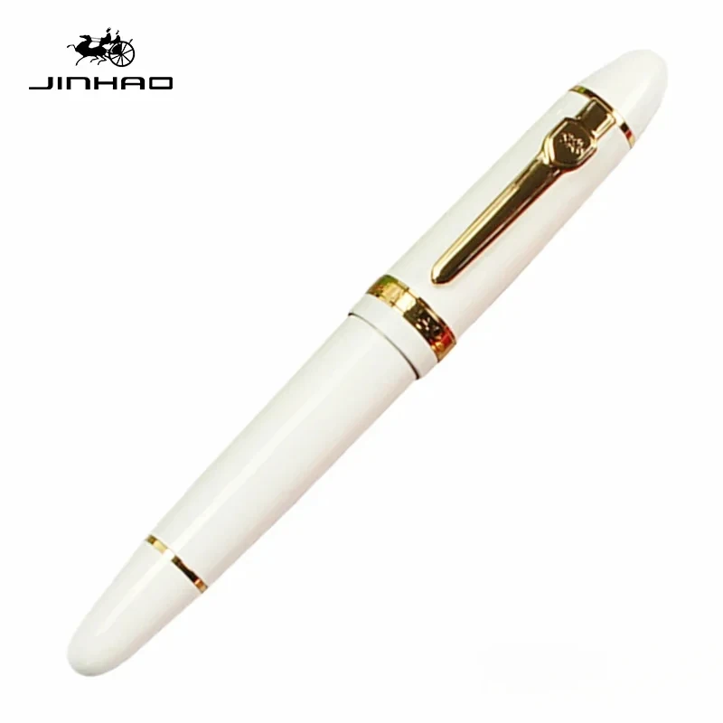 JINHAO 159 만년필, 캘리그라피 금속 펜, 스핀 골든 M 펜촉, 비즈니스 사무실 학용품 잉크 펜, 문구