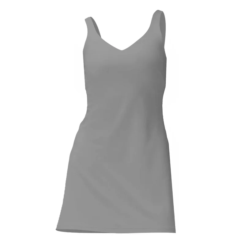 Summer Women's Sports dress Lined Skirt Nylon High Elastic Breathable U-Back Vest with Chest Pad