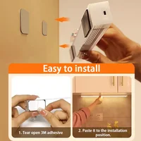 Veilleuse LED sans fil avec détecteur de mouvement, type C, aste, armoire, lampe de garde-robe, rétroéclairage d'escalier pour cuisine 4