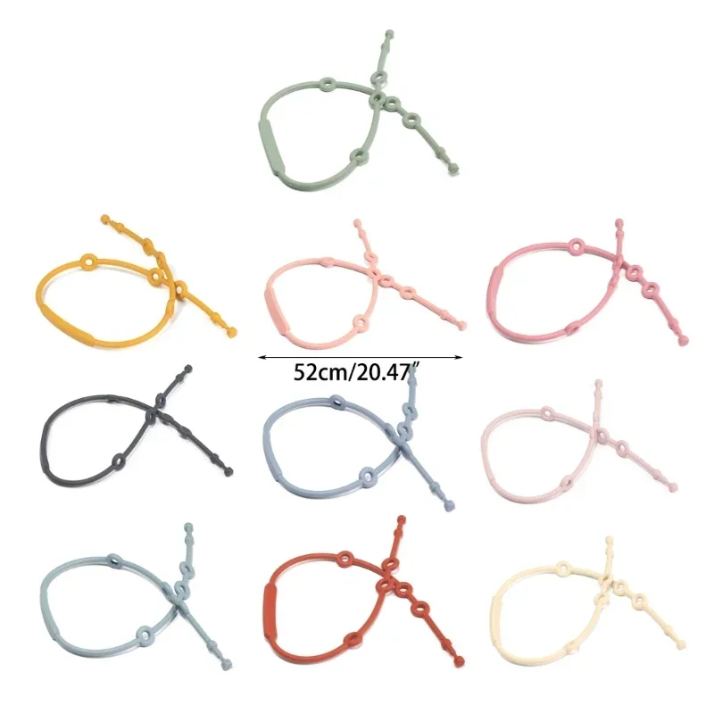 Strap Adjustable Pacifier Baby Chain Silicone Hanging-Chain Soother Anti-Drop Clip Teething Feeding Bottle Lanyard