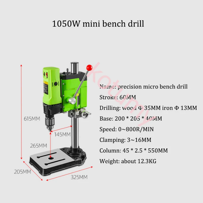 Mini taladro de banco, mini prensa de taladro DIY para máquina de  perforación de banco, portabrocas de velocidad variable, mini taladro de  mesa