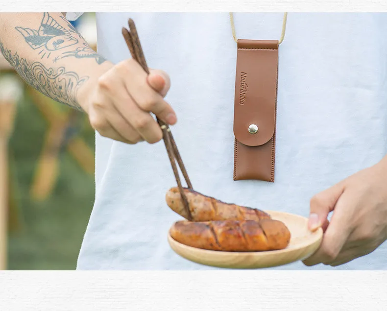 Description Picture 4 of itemNaturehike New Ultralight Folding Wooden Chopsticks Solid Portable Reusable Outdoor Camping BBQ Picnic Tableware Chop Sticks