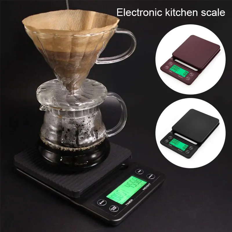 

Hand-washed Coffee Scale Timing Baking Multifunctional High-precision 0.1g Electronic Scale 3kg Kitchen Scale Weighing