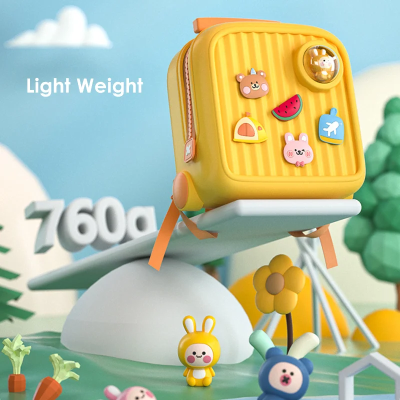 Children Kawaii Backpacks for Girls DIY Cartoon Rabbit School Bags Toddler Boys Schoolbag Cute Kids Book Bags Mochila Escolar 3