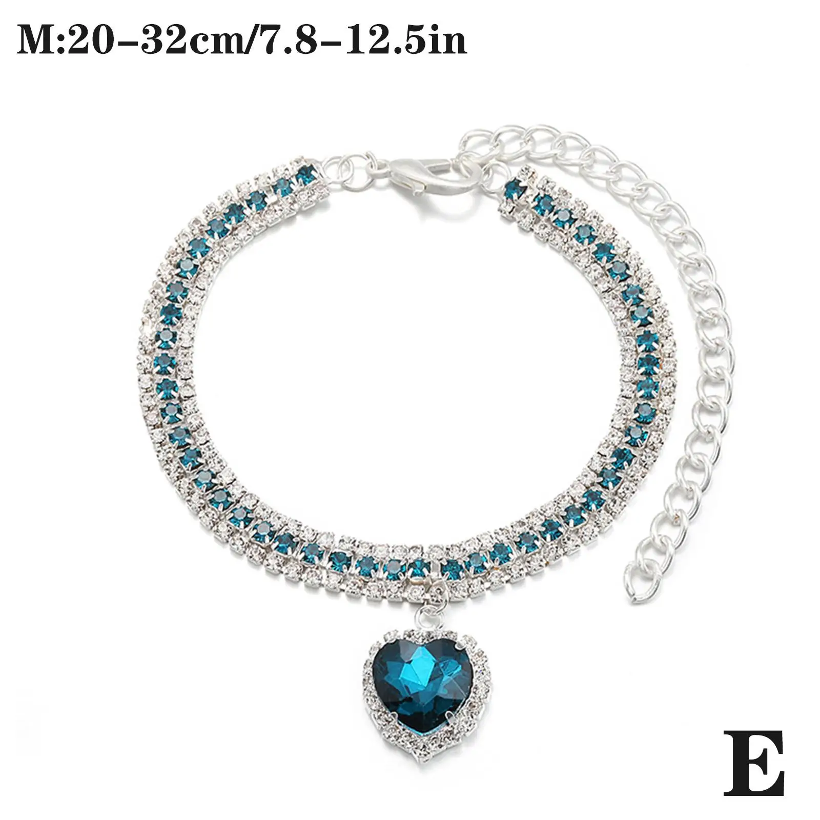 Elegant Crystal Pendant Pet Collar - Adjustable Rhinestone Necklace
