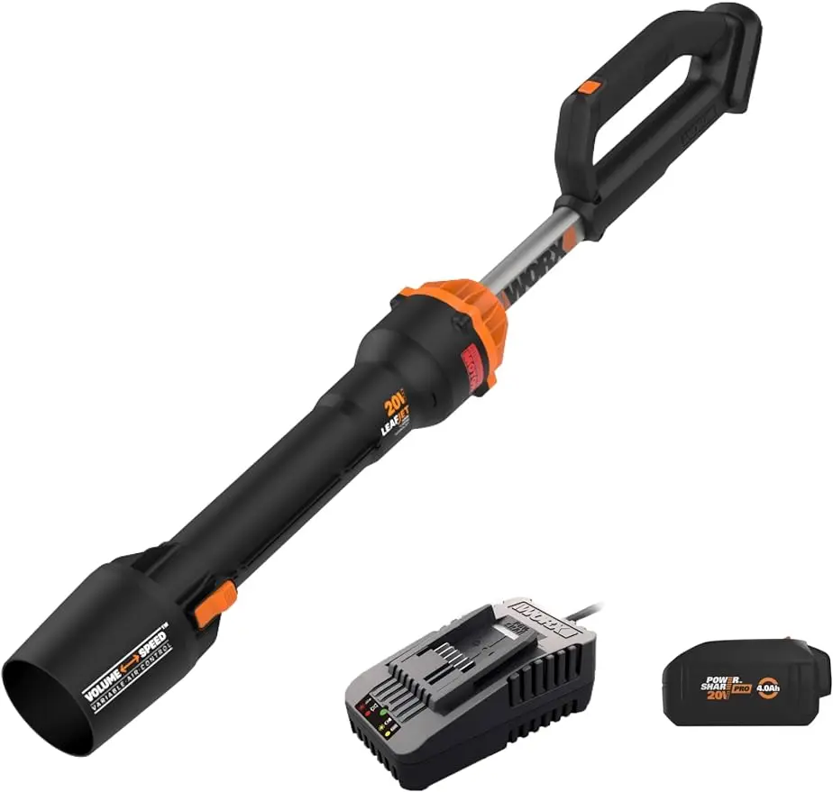 

Worx Leaf Blower Cordless with Battery and Charger, Blowers for Lawn Care Only 3.8 Lbs. Cordless Leaf Blower Brushless Motor