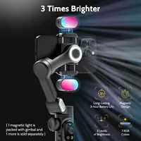 AOCHUAN Smart XPro Kit Smartphone 3 Axis Gimbal Stabilizer For iPhone and Android SmartPhone Shooting With RGB fill light Gimbal - Image 2