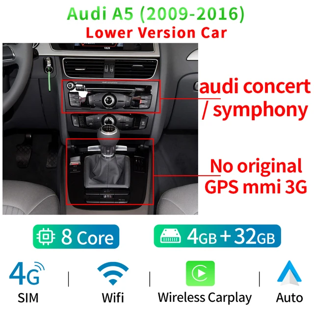 レオパードフラワーブラック アウディA4L B8 A5 2009-2016