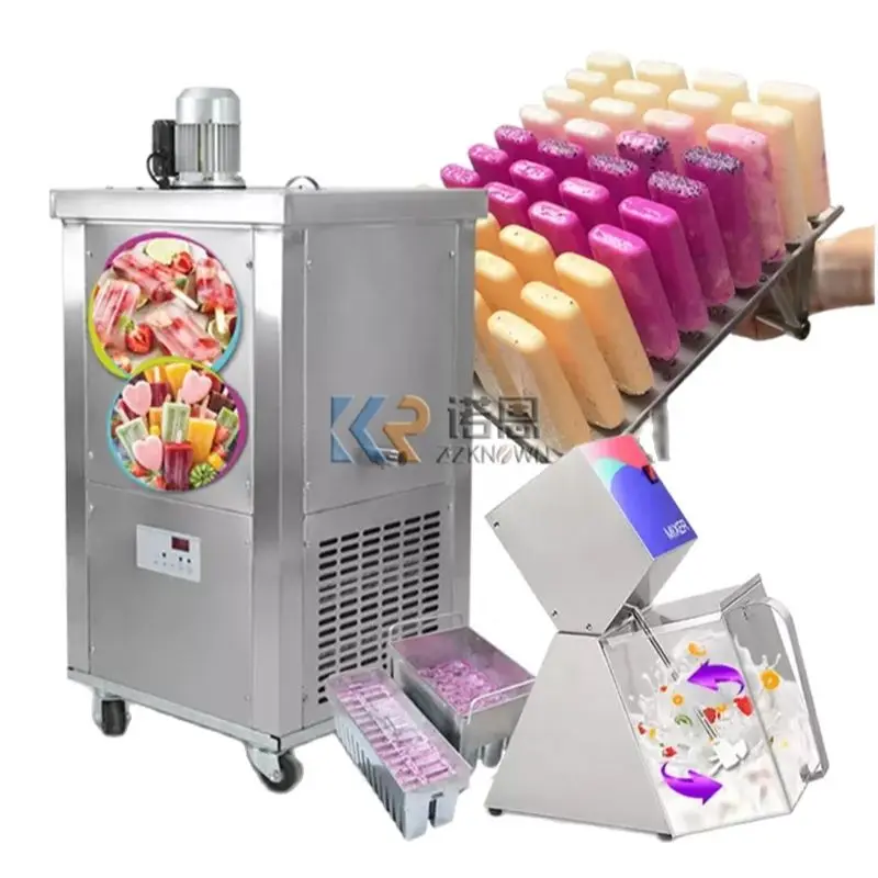 

Commercial Ice Lolly Popsicle Making Machine Stick Ice Lollipop Pop Maker Machine with Different Shape Mold