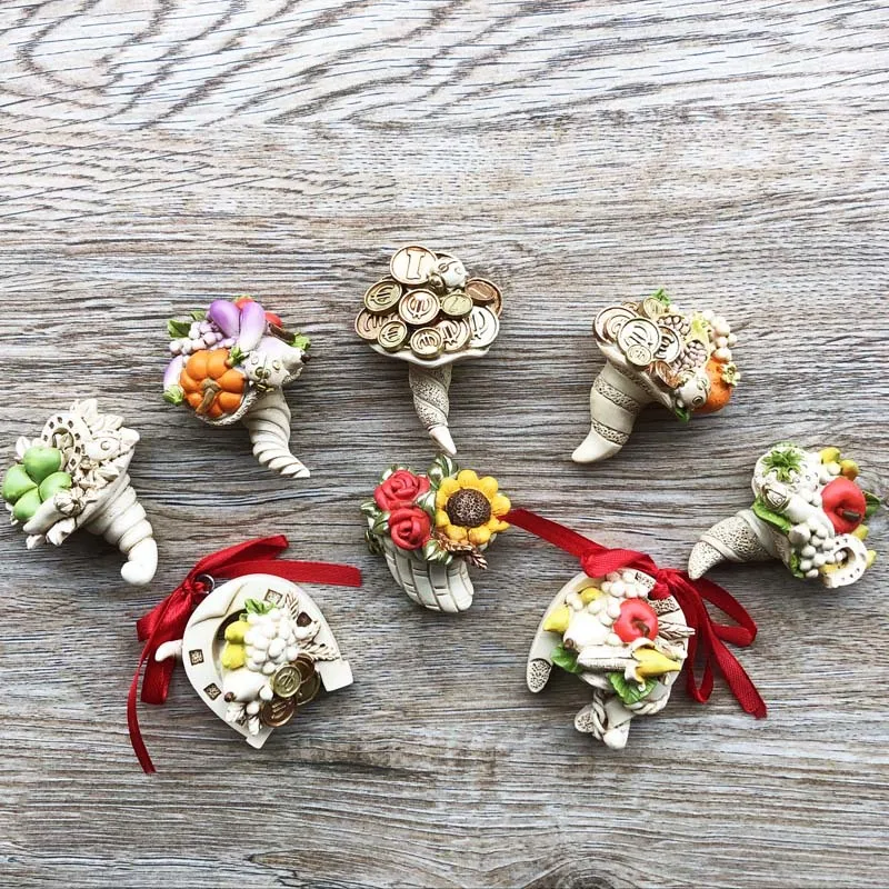 

Bouquet Refrigerator Fridge Magnet Sticker 3D Handmade Resin Travel Gift Souvenir Collection Decoration