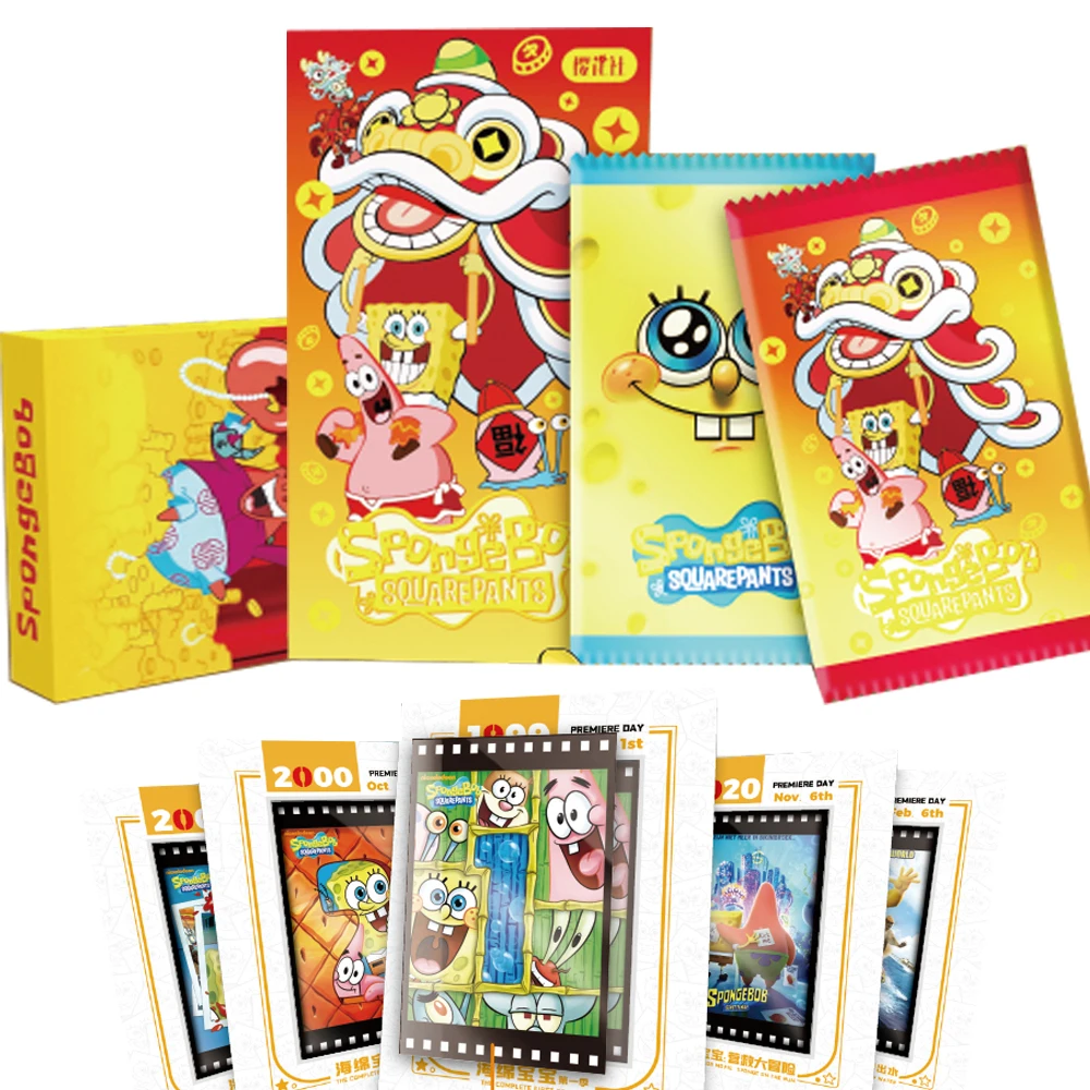 Коллекционные карточки из аниме Губка Боб Квадратные Штаны серии Ronghua Fugui Dragon Патрик звезда карточки хобби игры игрушки для детей Подарки
