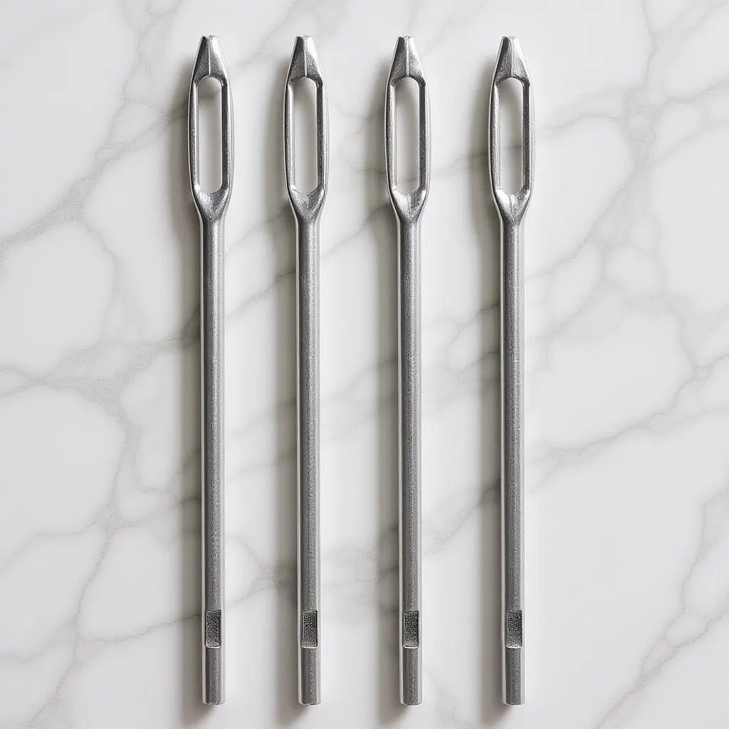 4개 타이어 플러그 니들 스틸 수리 도구 키트 스플릿 아이 니들 자동차 자전거 타이어 수리 도구 펑크 플러그 키트