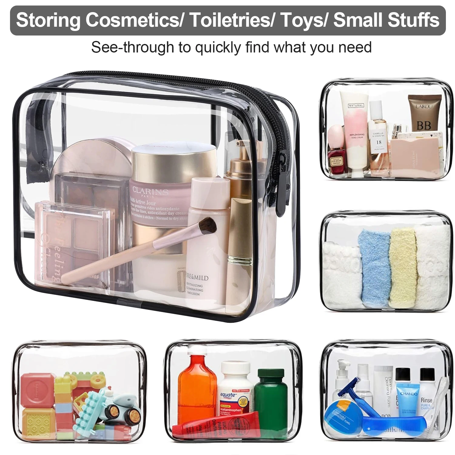 3 Pack TSA Approved Toiletry Bag 5