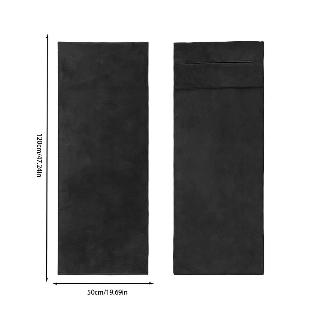 Ultra-Soft Microfiber Fitness Towel with Zipper Pocket and Non-Slip Grip