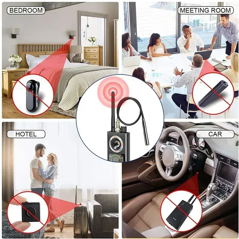 Professional Anti Spy Camera Detector K68 Bug Scanner Security Protection RF Signal Cam Hidden Gadgets Car GPS Tracker Finder