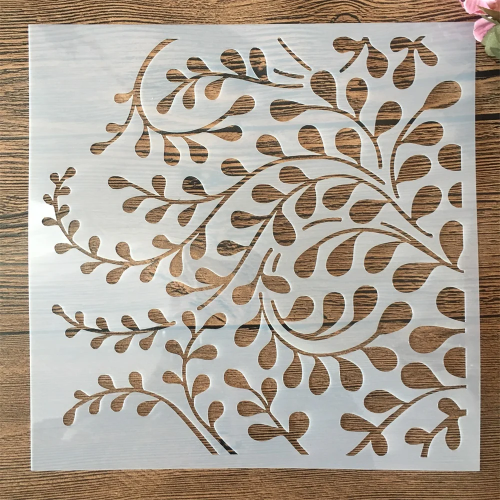 20*20cm Mandala Leaves Ivy DIY Layering Stencils Painting Scrapbook Coloring Embossing Album Decorative Template