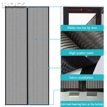 Summer mosquito and fly prevention, mosquito net, screen window, magnetic door curtain, self suction, no punching required