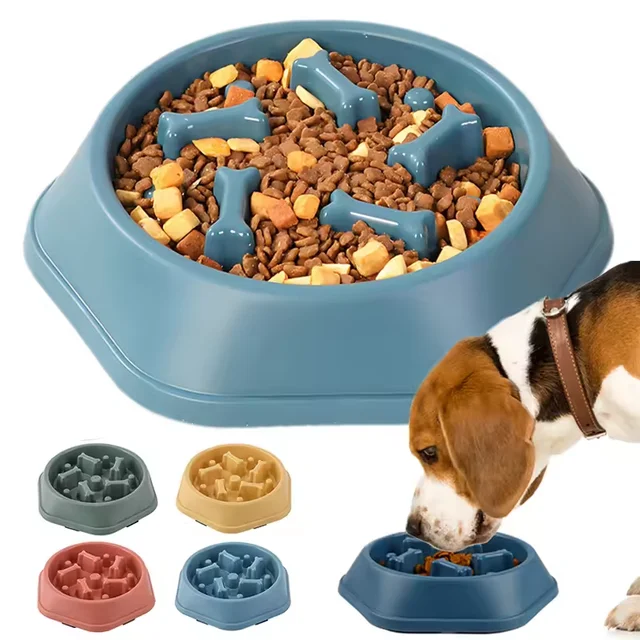 Dog slow food bowl dog bowl dog bowl anti-slip anti-choking anti-vomiting pet feeding bowl small dog food bowl cat bowl 6