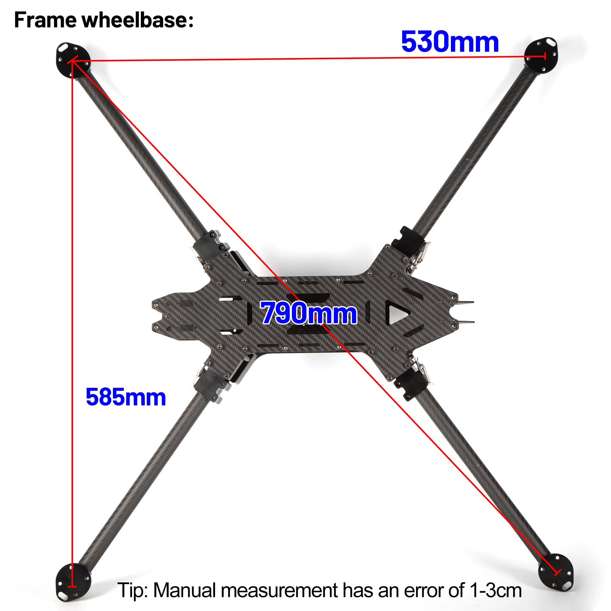 FPV Fold 17inch Carbon Fiber Frame Kit 790mm Wheelbase for 4720