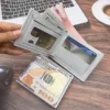 Men's Wallets with 100 US Dollar Pattern Male Leather Wallet with Card Holder Coin Pocket Purse Cartera Hombre 3