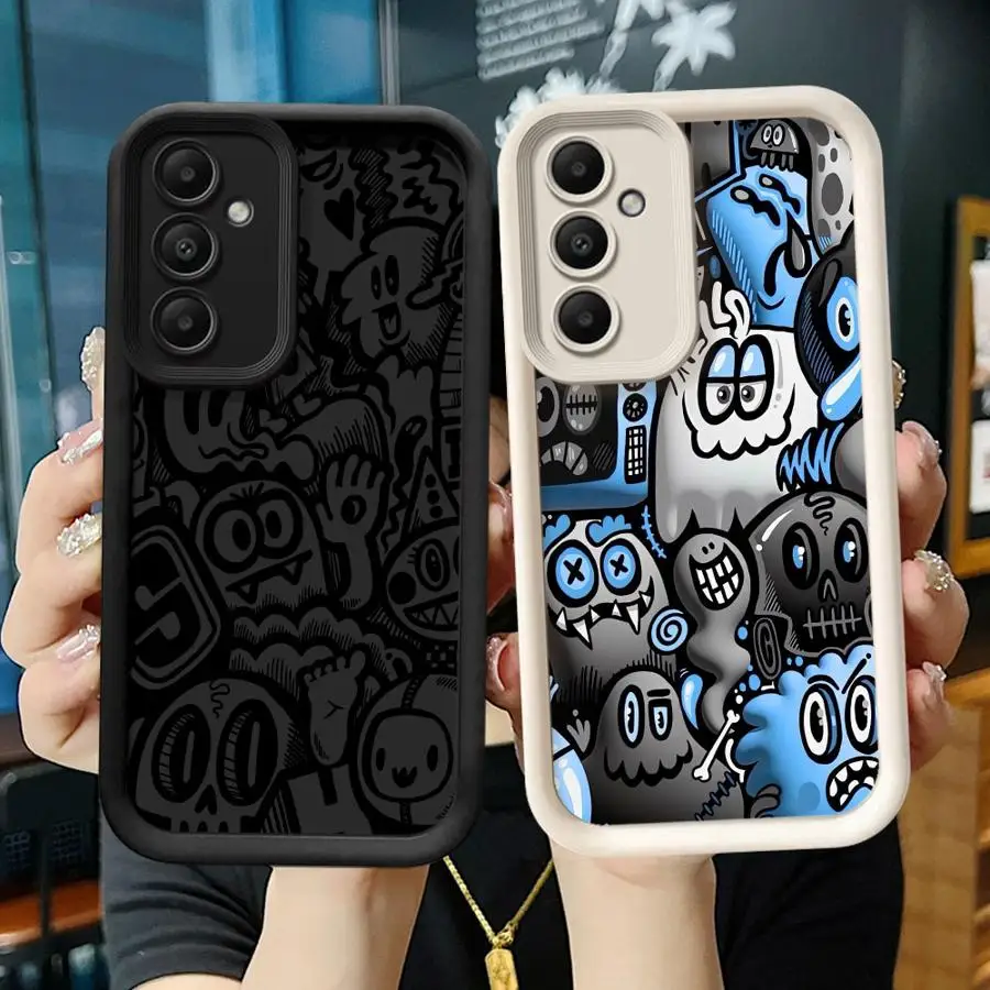 Urban Graffiti Black Soft Cover Phone Case