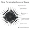 30Pcs Terminal Removal Tool Kit Depinning Tool Electrical Connector Pin Removal Car Optional Wire Terminal Removal Tools 2