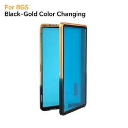Premium Aluminum Trading Card Protector with UV & Scratch Resistance - Magnetic Display Holder Box (Black - Gold - For BGS)