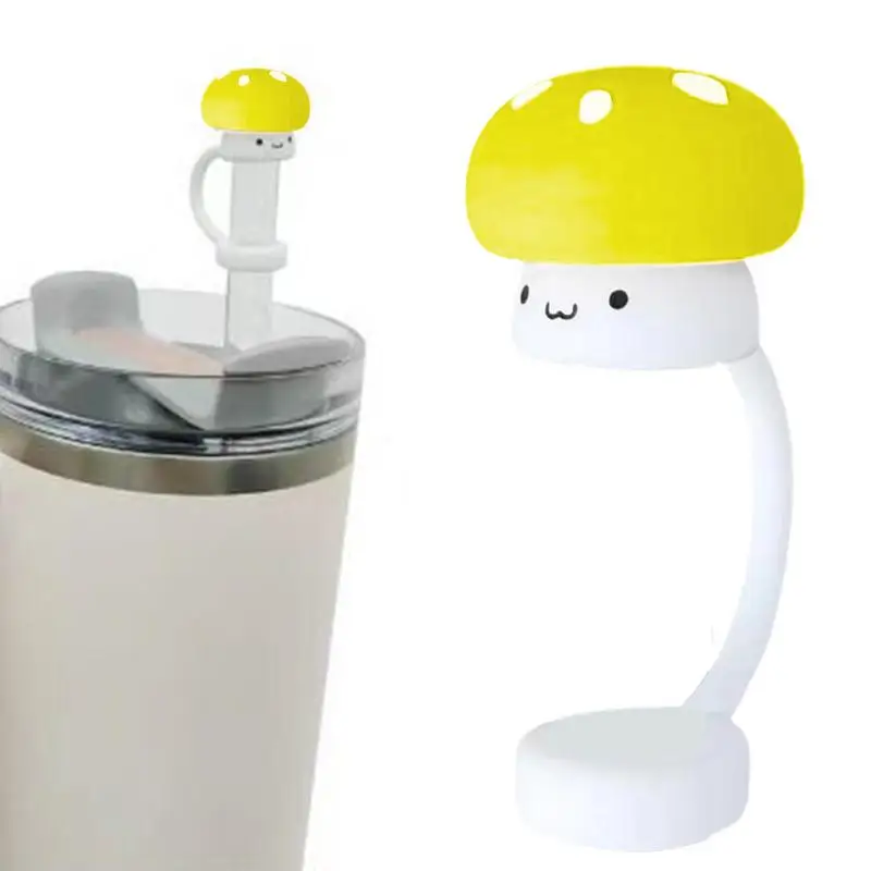 

Силиконовая крышка для трубочек, защитный чехол для трубочек, с мультяшными рисунками