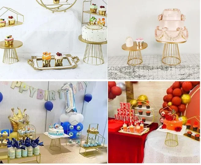 Description Picture 5 of itemCake Stand Home Party Dessert Table Display Rack Dessert Cake Tray Cold Meal Tea Break Table Afternoon Tea Center Rack Metal