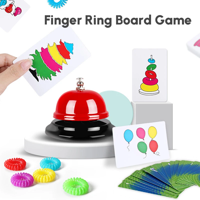 Finger Ring Family Party Games Logic Matching Toys Hand-Brain Training  Educational Sensory Children Toy Parent-Child Interaction