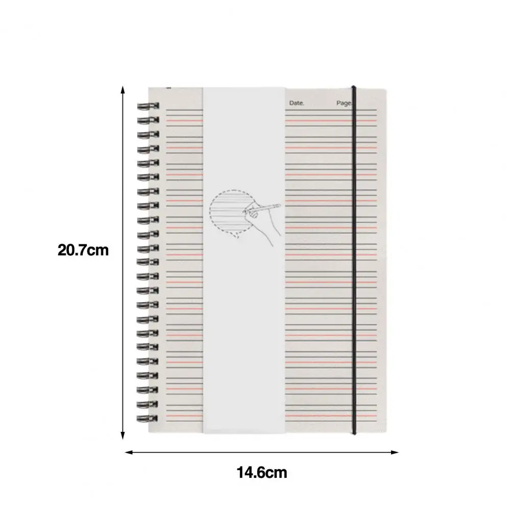 A5/B5 English Notebook Twin wire Binding 80 Sheets Eye Beige Paper English Writing Exercise Book Office School Supply
