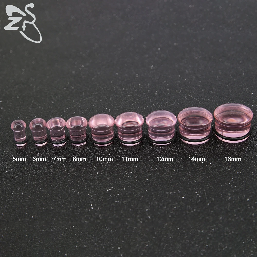 Glass Ear Plug And Tunnel 5-16mm Ear Expander Stercher Gauges Flare Flesh Expander Body Piercing Jewelry 2pcs/lot