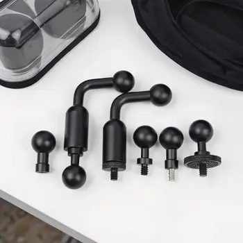 1/3PCS For 13 12 Insta360 Action 5pro Pocket 3 Holder Socket Arm Connector Phone Stand 17mm Ball Head Adapter Mount 1/4" Screw
