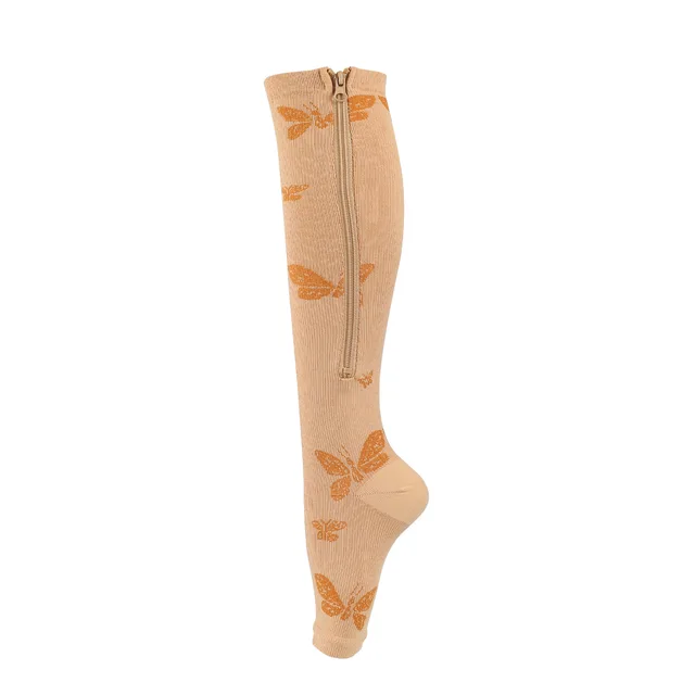 Copper Compression Sock Compression Stockings zipper compression sock with zip chaussette de compression medias de compresion f
