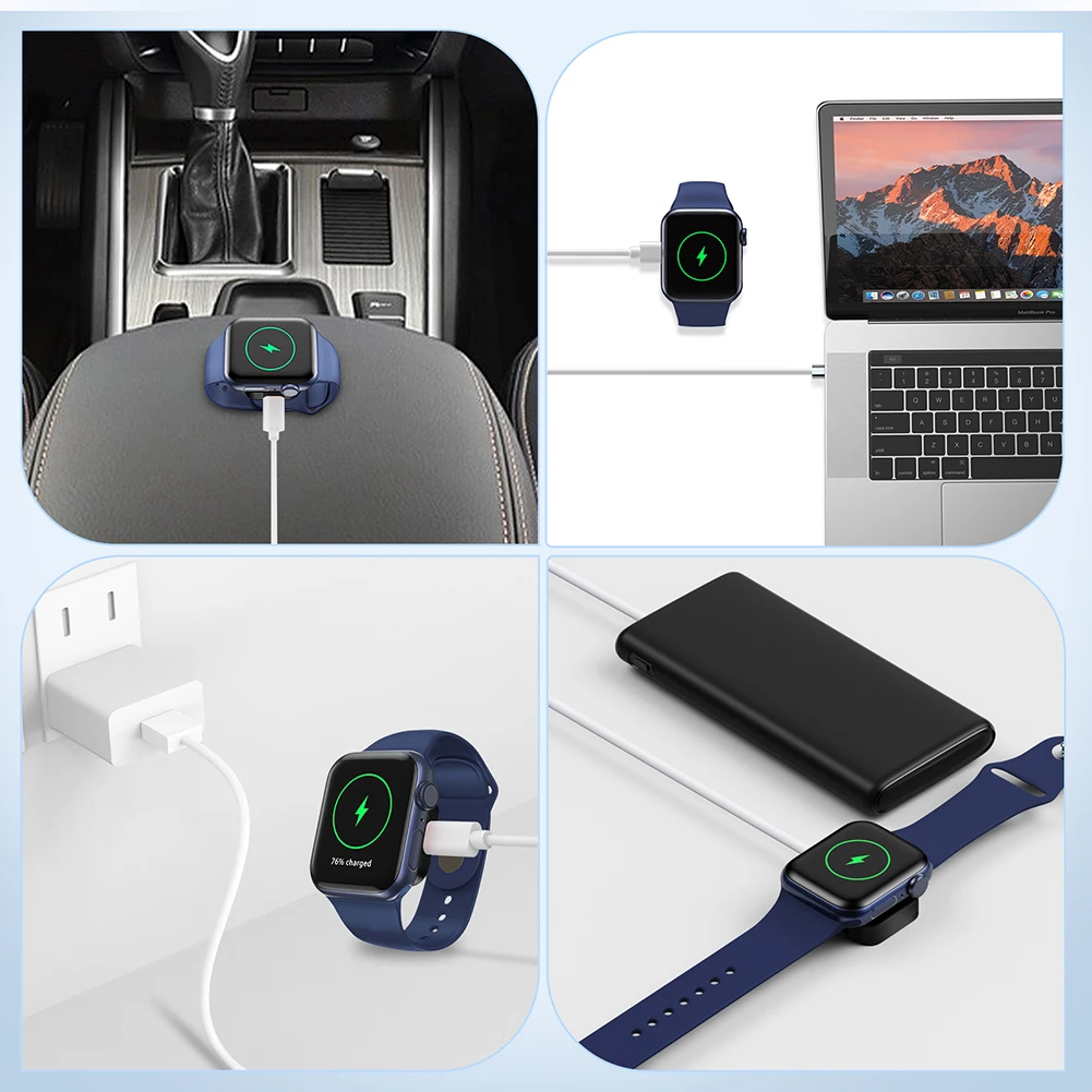 Cargador Inalambrico Magnetico para Apple iWatch Series 1/2/3/4/5/6/SE/7  USB