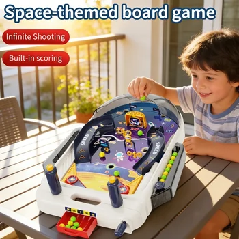 Gioco da Tavolo Space Pinball, Giocattolo Interattivo da Scrivania per Feste in Famiglia, Bambini, Ragazzi, Sport all'Aperto, Gioco Interattivo Portatile