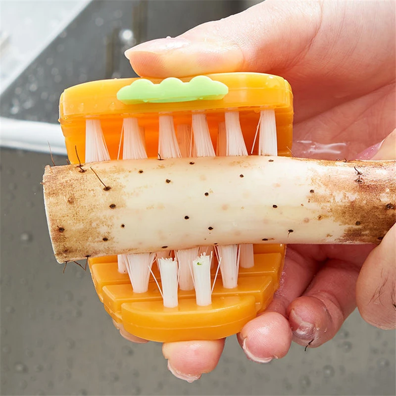 Vegetable Cleaning Tools Fruit Cleaning Brush Flexible Potato Carrot Cucumber Brush Kitchen Tools Accessories