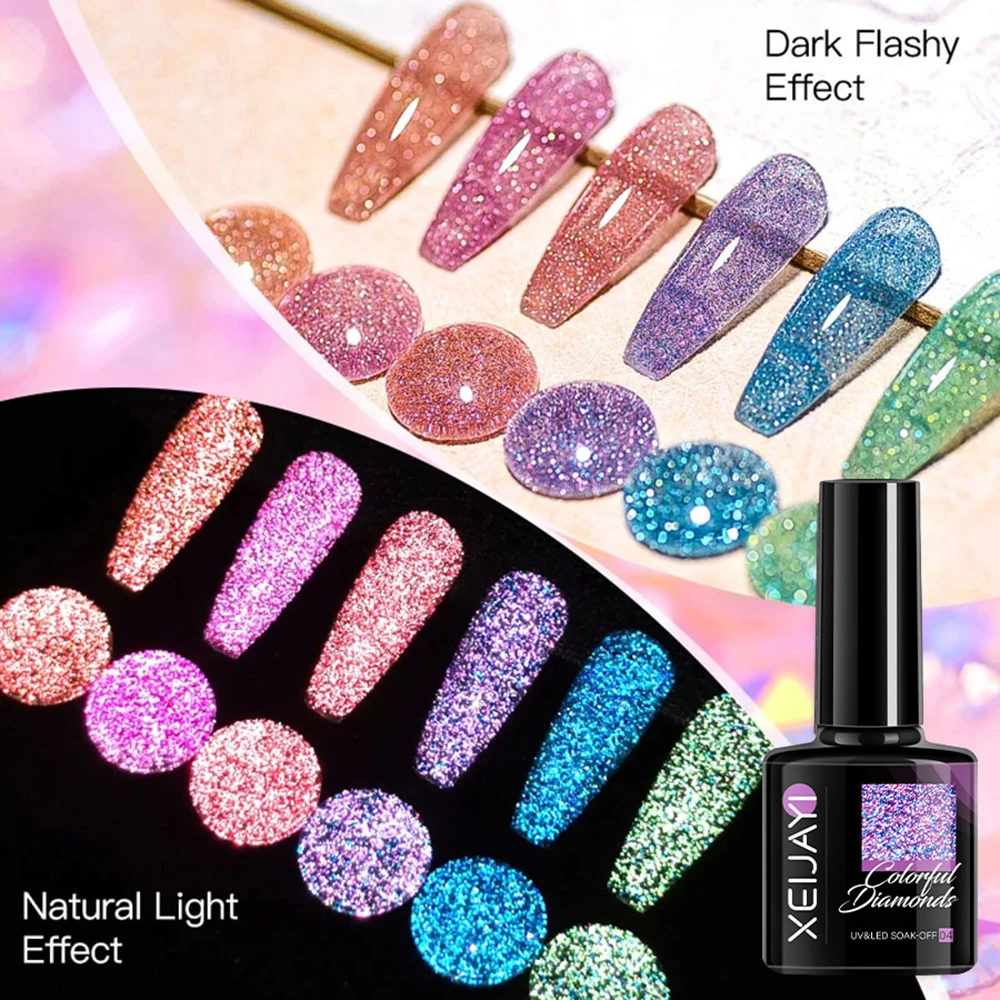 

6Pcs Nail Polish Phototherapy Glue Crystal Dried Flower Gel Nail Polish Semi-permanent UV Gel Nail Art