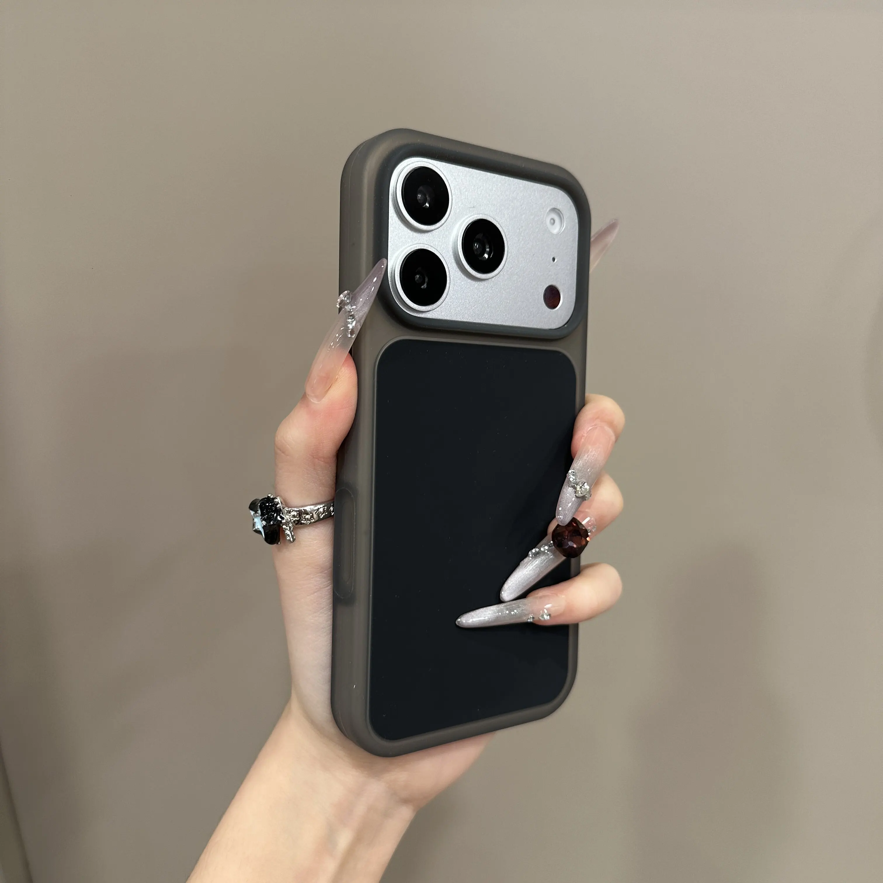 Chic Candy Solid Color Jelly Case with AI Camera Control and Shockproof Skin Feel