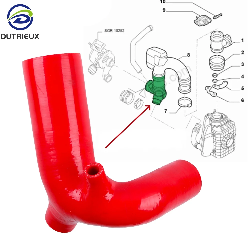 

Высококачественный Впускной впускной шланг для Alfa Romeo 156 1,9 JTD Airbox, OEM F1003459, 55181972, 60630540