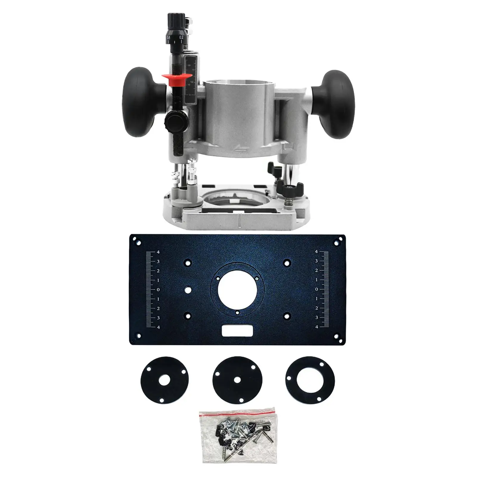 

Aluminum Router Table Insert Plate with Lift Base Woodworking Durable Trimming Milling Machine Tools Router Table Lift System