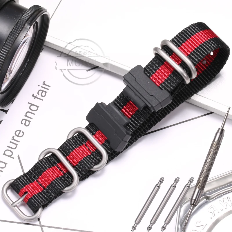 thumbnail image 1 of Kit adaptador de correa de nailon de conversión adecuado para correa de reloj tejida para hombre Casio GA100 GD120 DW6900 DW5600 GW9400 GL-7200, 1 of 5