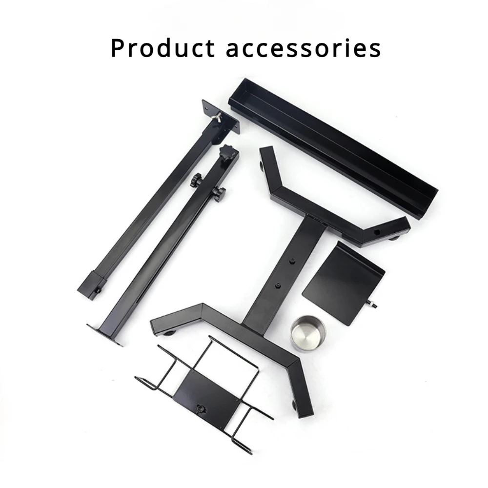 Tattoo Work Table with Storage Slot, Altura Adaptável, Anti Skid, Estrutura de Aço, Tattoo Work Station, Tattoo Accessories