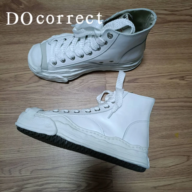 

Unisex Casual Japanese Korean style High cut Women's shoes cowhide platform dissolve MMY thick-soled male sneakers Ankle boots