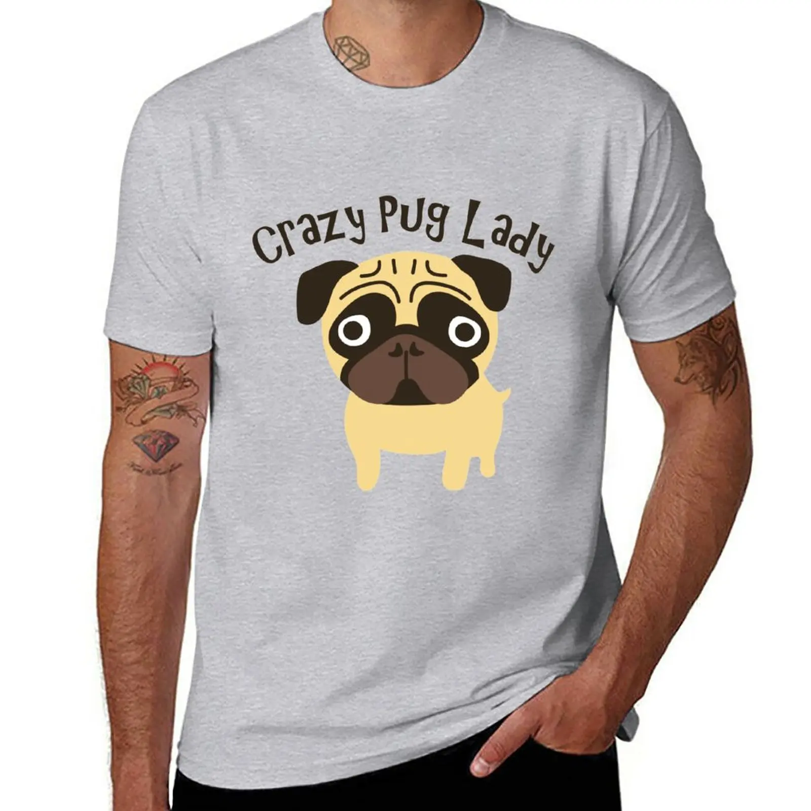 

Crazy Pug Lady T-Shirt funnys vintage clothes mens graphic t-shirts funny