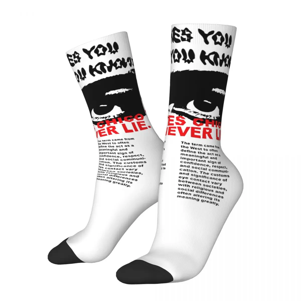 

Носки Scarface «никогда не лежат» для женщин и мужчин, аксессуары, всесезонные милые носки средней длины, Нескользящие