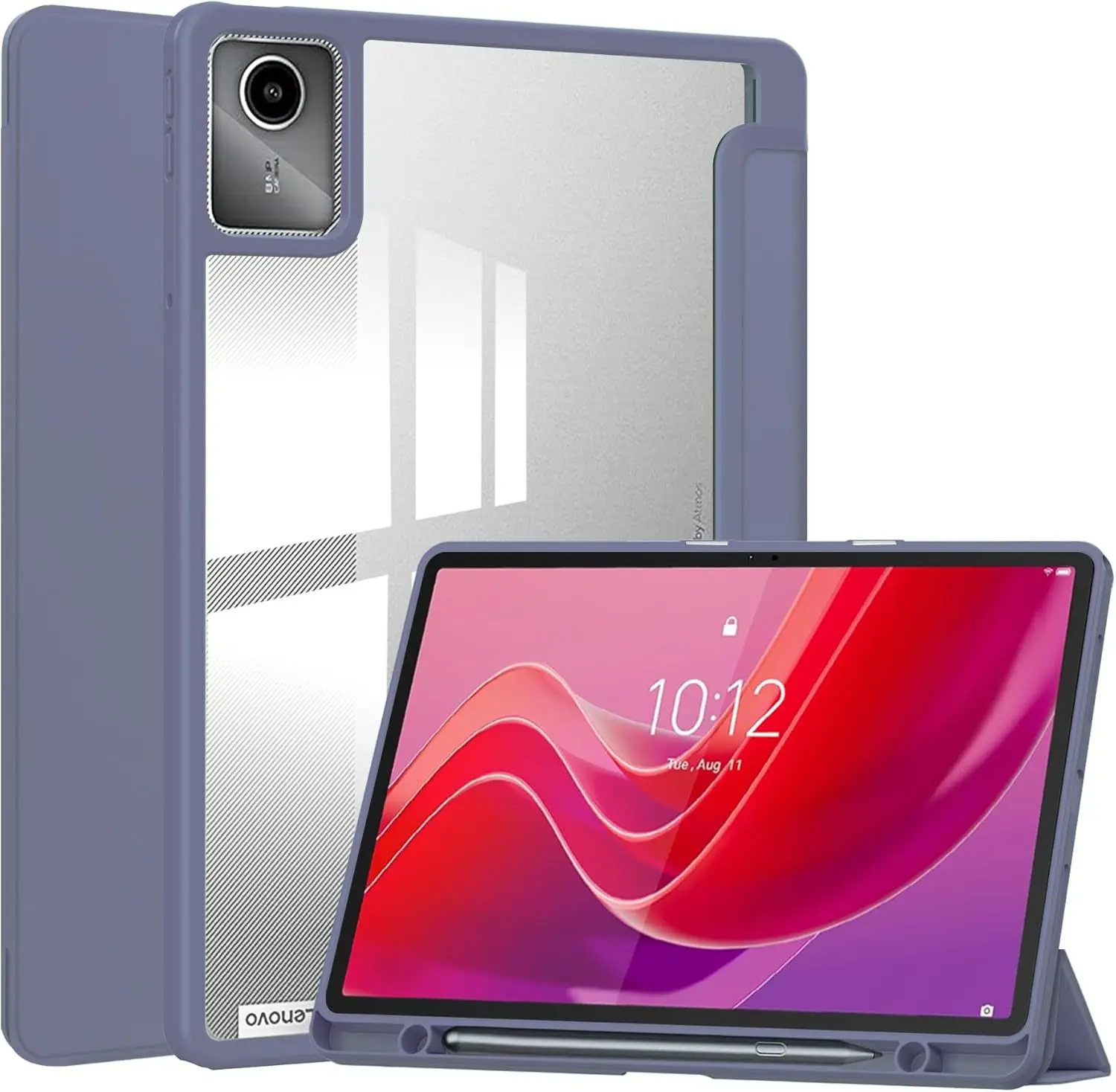 Premium Folding Stand Case with Pen Holder and Acrylic Back Cover